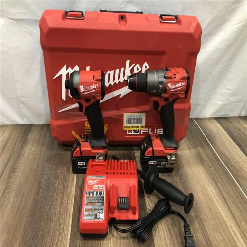 AS-IS Milwaukee  FUEL 18V Lithium-Ion Brushless Cordless Hammer Drill and Impact Driver Combo Kit