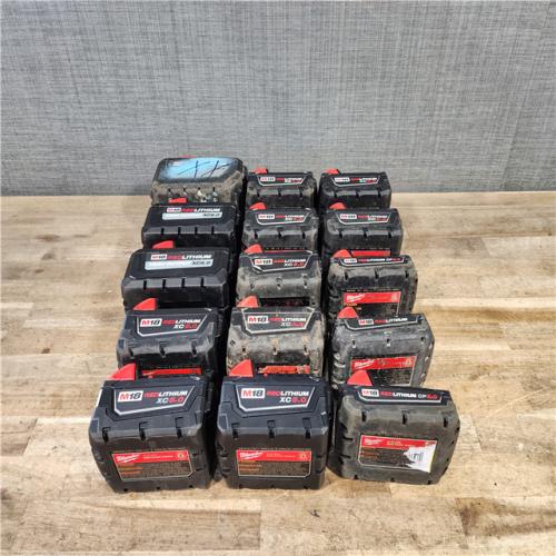 HOUSTON LOCATION - AS-IS MILWAUKEE BATTERY PACK QTY - 15