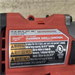 AS-IS Milwaukee FUEL 18V Lithium-Ion Brushless Cordless 1/2 in. Hammer Drill/Driver (Tool-Only)