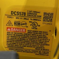 AS-IS DEWALT FLEXVOLT 60V MAX Cordless Brushless 7-1/4 in. Circular Saw with Brake (Tool Only)