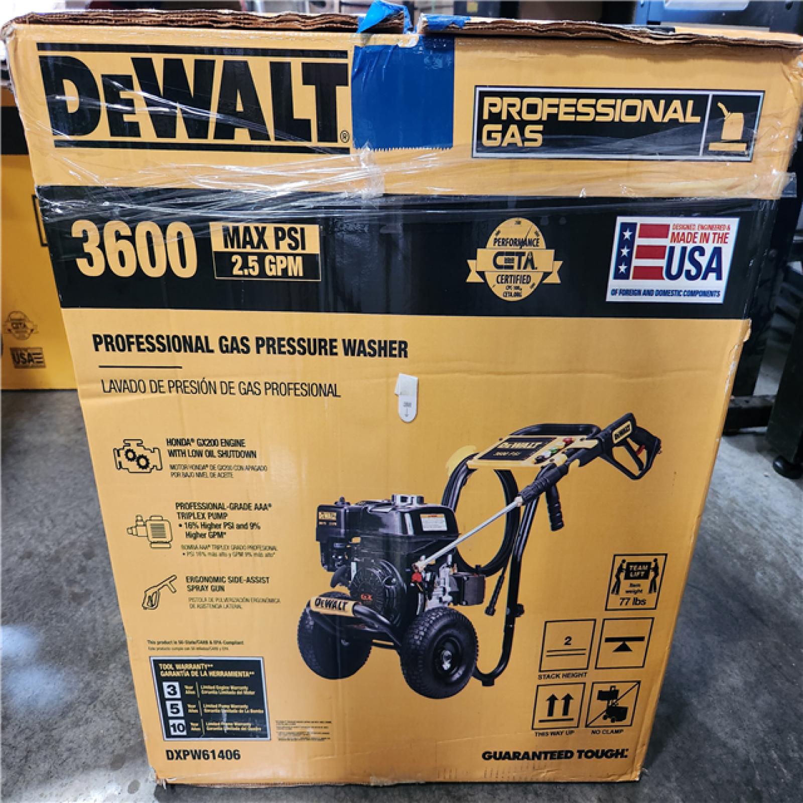Phoenix NEW DEWALT 3600 PSI 2.5 GPM Cold Water Gas Professional Pressure Washer with HONDA GX200 Engine