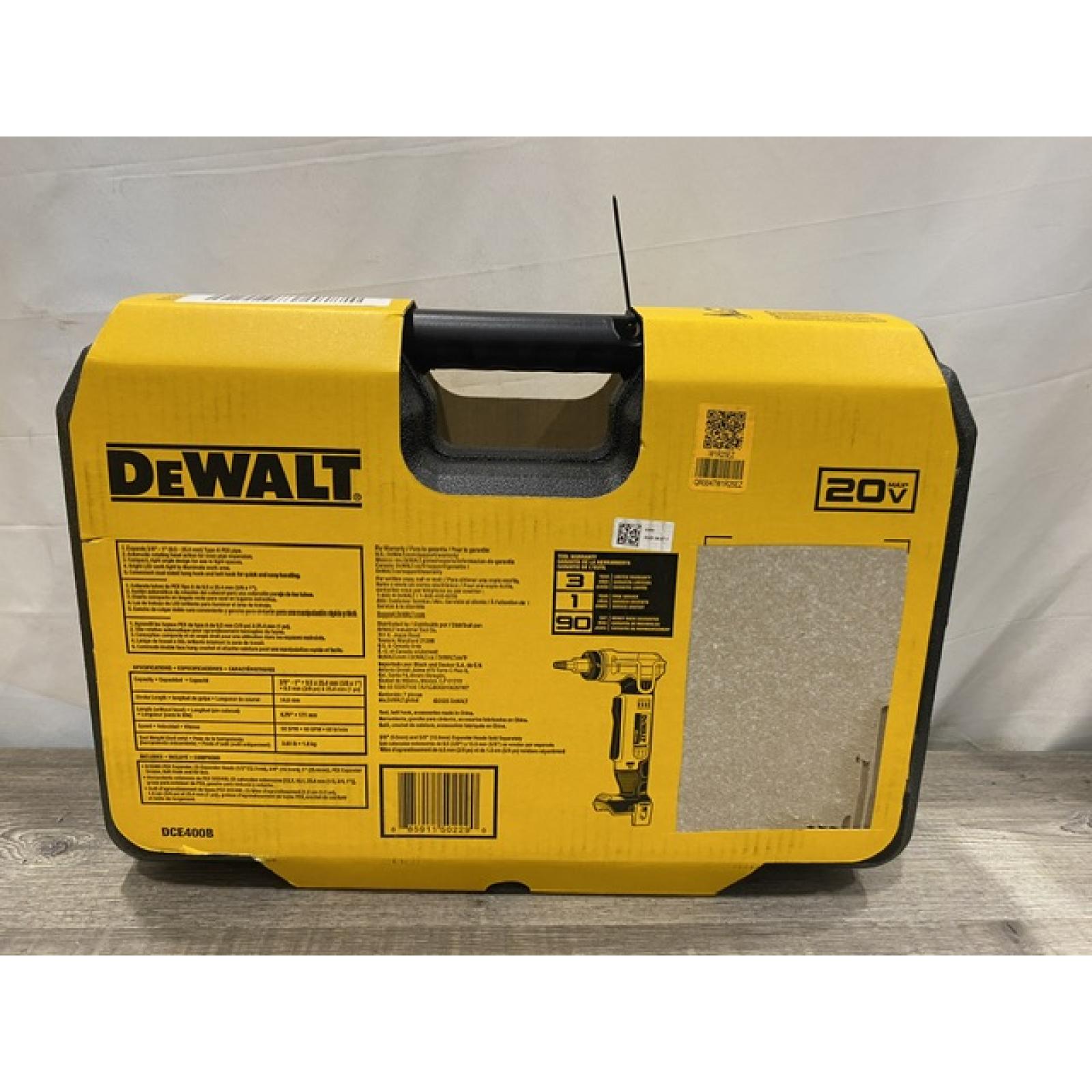 NEW - DEWALT 20V MAX Cordless 1 in. PEX Expansion Tool Kit