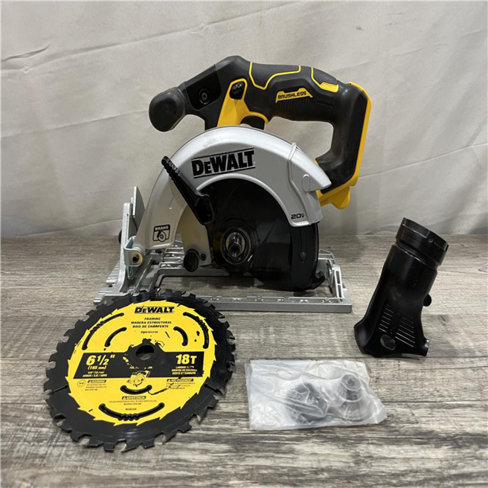 AS-IS DEWALT 20V MAX Cordless Brushless 6-1/2 in. Sidewinder Style Circular Saw (Tool Only)