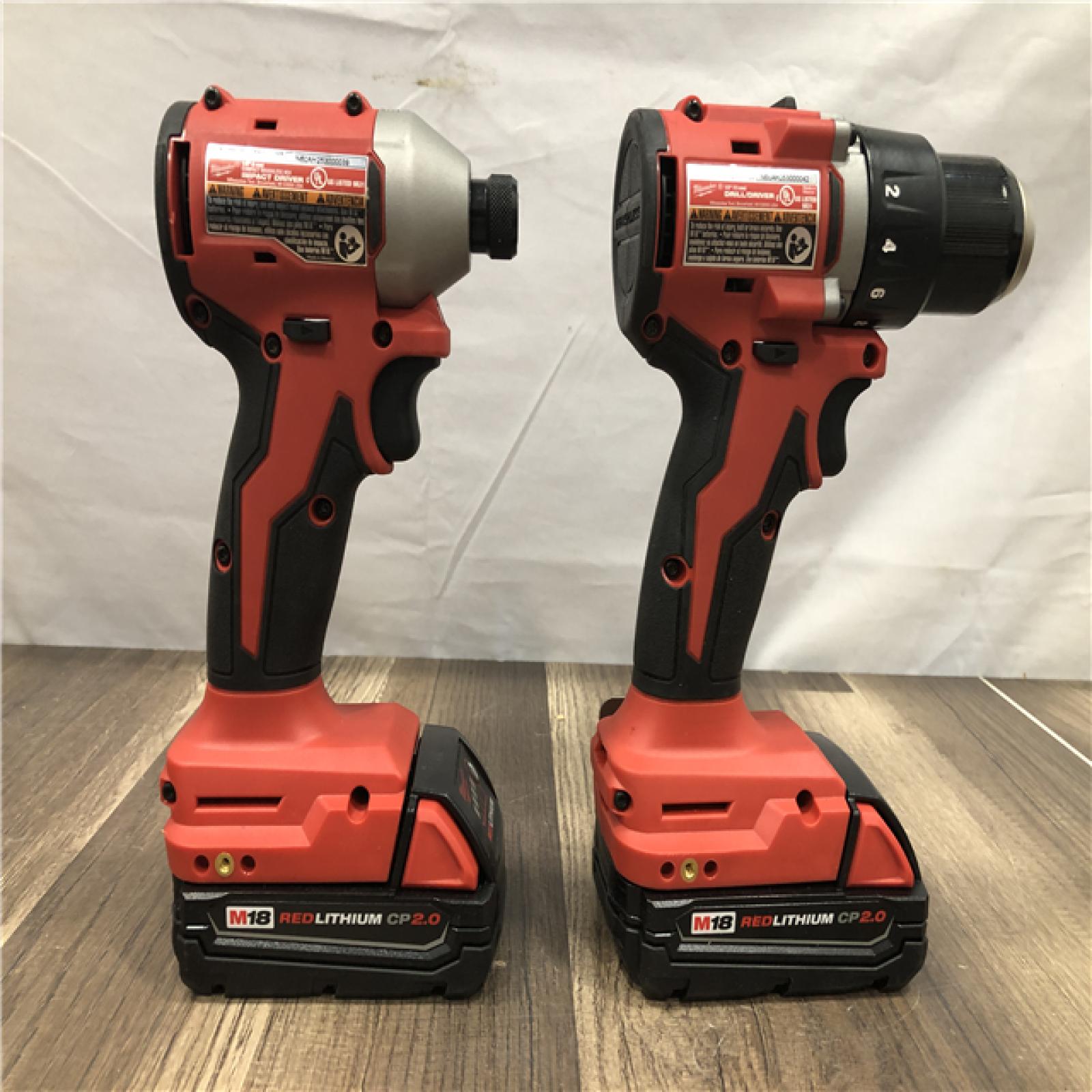 AS-IS Milwaukee 18V Lithium-Ion Brushless Cordless Compact Drill/Impact Combo Kit