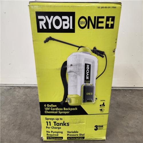 Phoenix Location Appears NEW RYOBI ONE+ 18V Cordless Battery 4 Gal. Backpack Chemical Sprayer with 2.0 Ah Battery and Charger