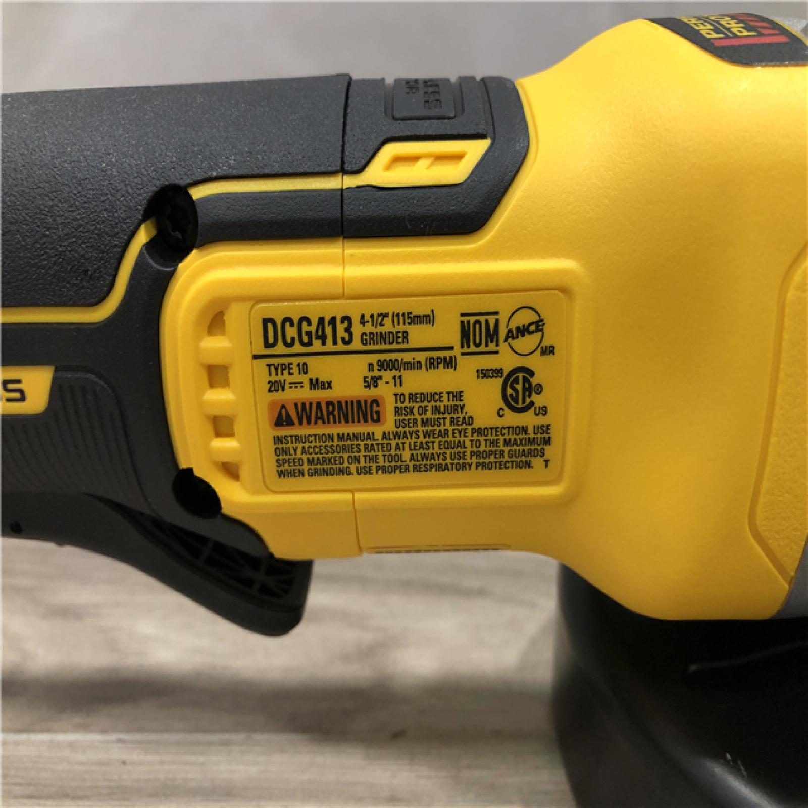 AS-IS DEWALT 20V MAX XR Cordless 4.5 in. Paddle Switch Small Angle Grinder (Tool Only)