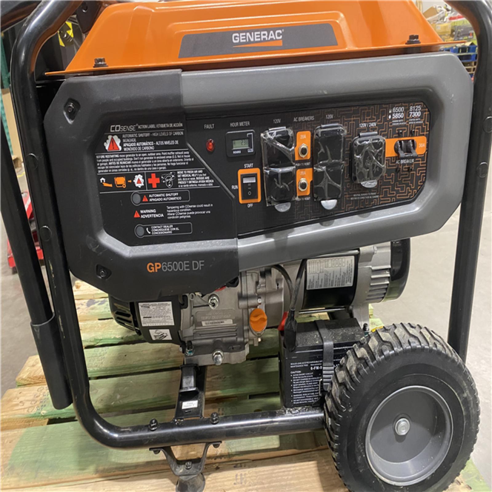 Dallas Location - As-Is Generac 8125/6500-Watt Dual Fuel Portable Generator