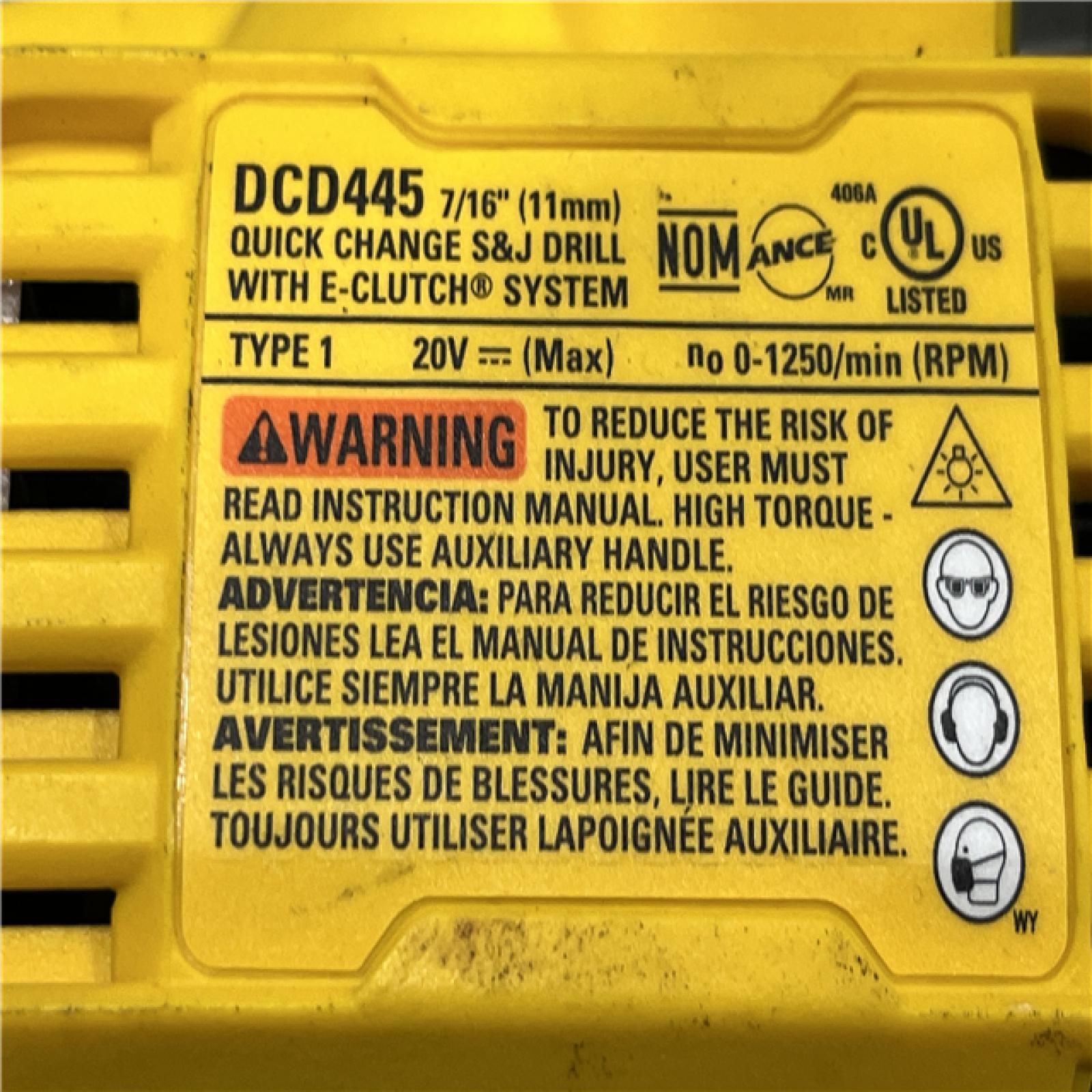 AS-IS DEWALT 20V Max Cordless Brushless 7/16 in. Quick Change Stud and Joist Drill (Tool Only)