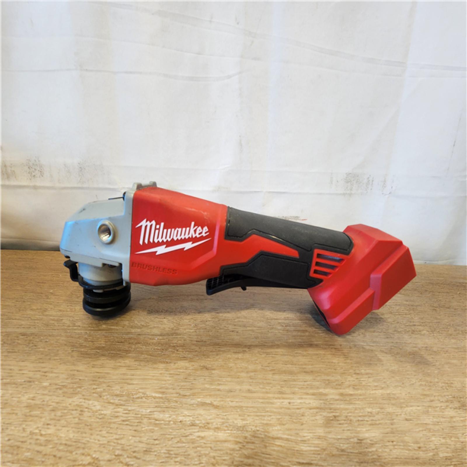 AS-IS- Milwaukee 18V Lithium-Ion Brushless Cordless 4-1/2 in./5 in. Grinder w/Paddle Switch (Tool-Only)