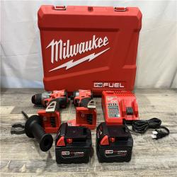 AS-IS Milwaukee FUEL 18V Lithium-Ion Brushless Cordless Hammer Drill and Impact Driver Combo Kit