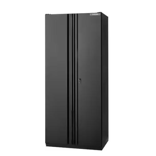 DALLAS LOCATION - Husky Heavy Duty Welded 20-Gauge Steel Freestanding Garage Cabinet in Black (36 in. W x 81 in. H x 24 in. D)