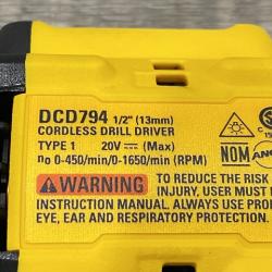 AS-IS DEWALT Atomic 20V Lithium-Ion Cordless Compact 1/2 in. Drill/Driver Kit