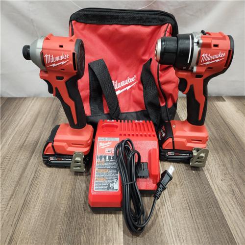 AS-IS- Milwaukee M18 Compact Brushless 2-Tool Combo Kit