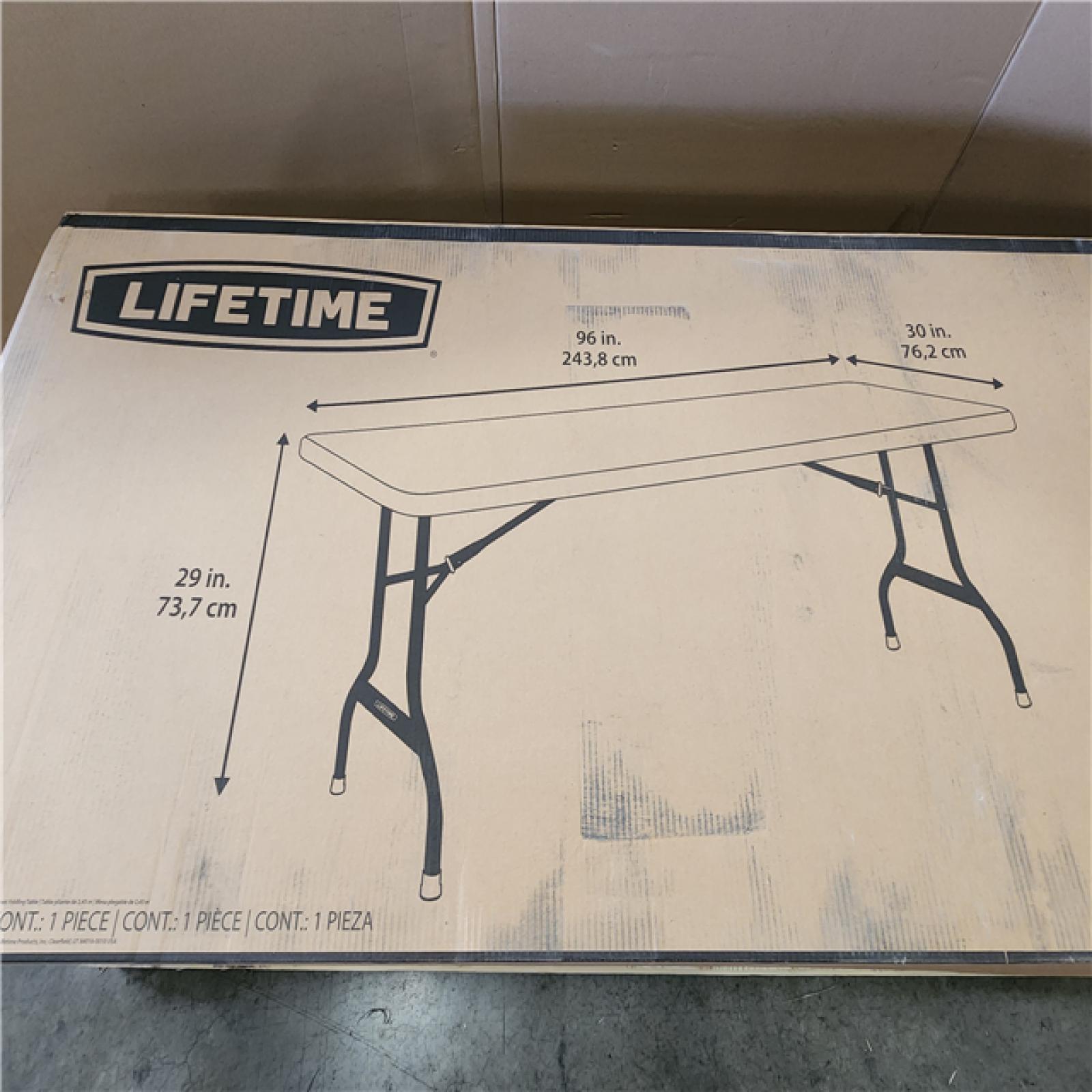 Phoenix Lifetime 8 ft. Plastic Commercial Folding Table (Set of 8)