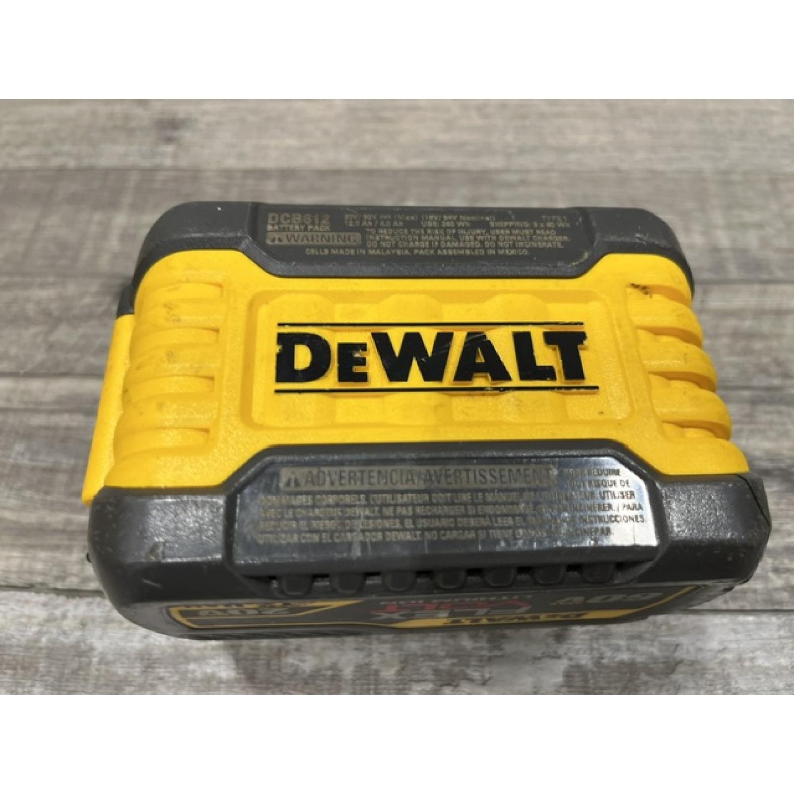 AS-IS DEWALT FLEXVOLT 20V/60V MAX Lithium-Ion 12.0Ah Battery