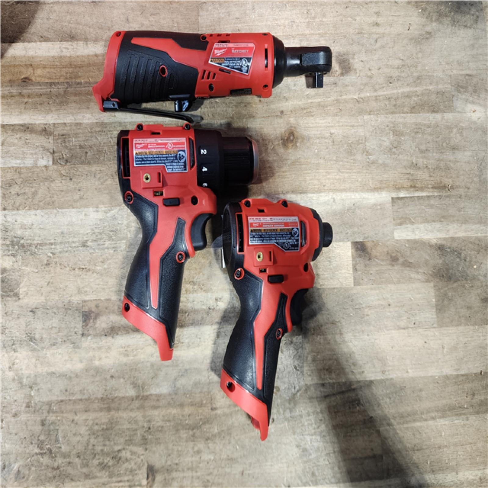 HOUSTON LOCATION - AS-IS Milwaukee 12-Volt Lithium-Ion Brushless Cordless Subcompact Drill &Impact Driver Combo Kit