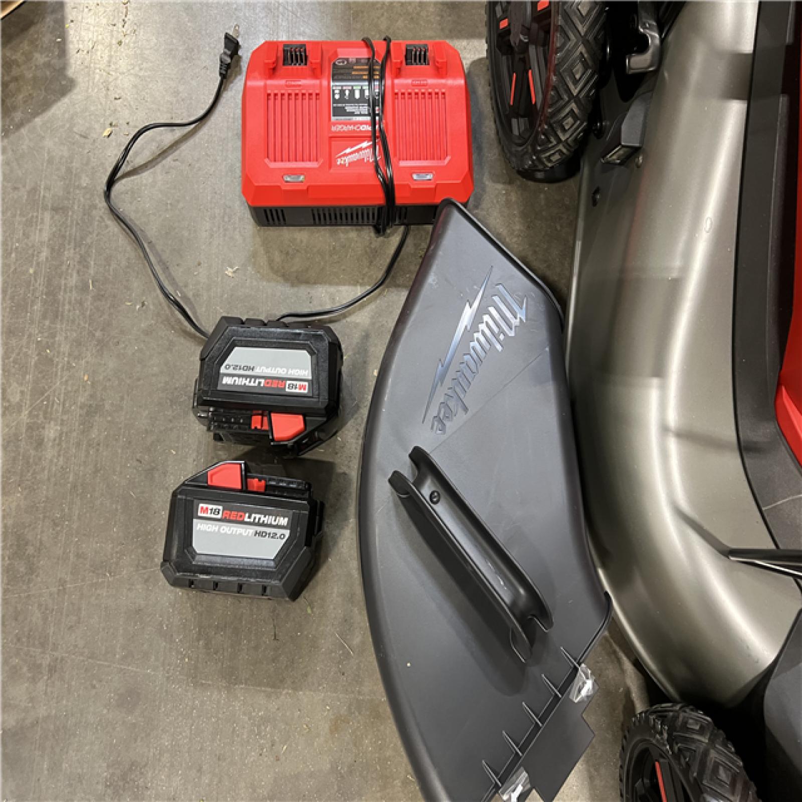 Dallas Location - As-Is Milwaukee M18 FUEL  21 in. Dual Battery Mower w/(2) 12.0Ah Battery and Rapid Charger