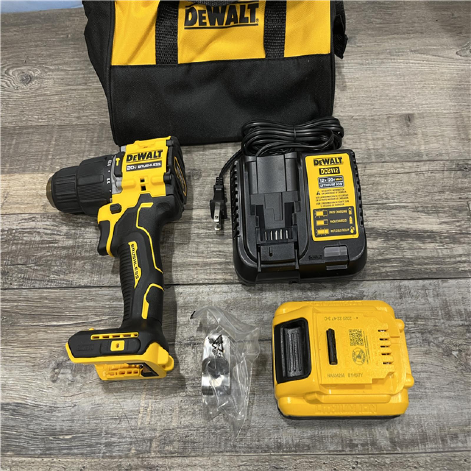 AS-IS DEWALT ATOMIC 20V Cordless 1/2 in. Compact Hammer Drill Kit