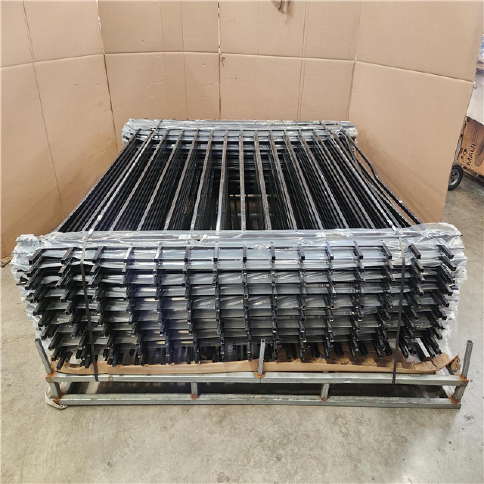 Phoenix Fencer Wire 6 ft. x 6 ft. Heavy-Duty Steel Spaced Bar Pointed Pinnacle Flat Metal Fence Panel (20-Panels)