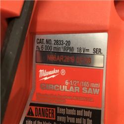 AS-IS Milwaukee FUEL 18V Lithium-Ion Brushless Cordless 6-1/2 in. Circular Saw (Tool-Only)
