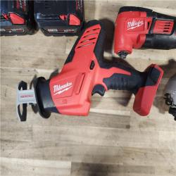 HOUSTON LOCATION - AS-IS MILWAUKEE 7 TOOL COMBO KIT W/ (2) BATTERY & CHARGER