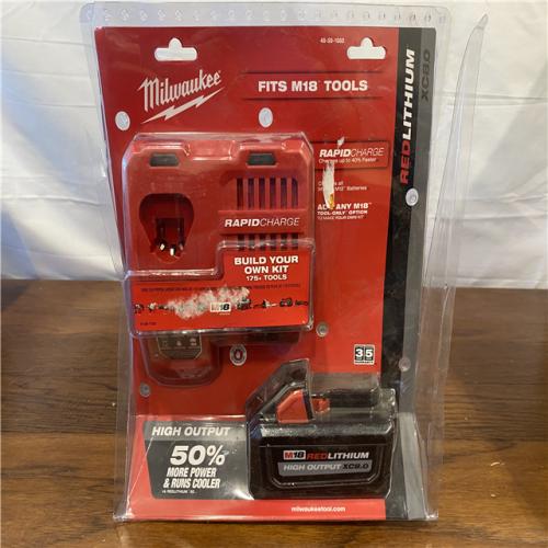 NEW! Milwaukee M18 18-Volt Lithium-Ion HIGH OUTPUT Starter Kit with XC 8.0Ah Battery and Rapid Charger