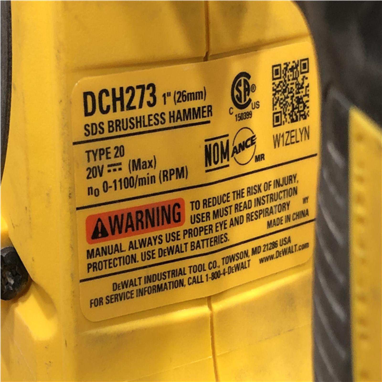 AS-IS DEWALT 20V MAX XR Cordless Brushless 1 in. SDS Plus L-Shape Rotary Hammer (Tool Only)