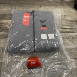 LIKE NEW -  Milwaukee Men's Large 12-Volt Lithium Ion Cordless Gray Heated Hooded Jacket (Jacket Only)