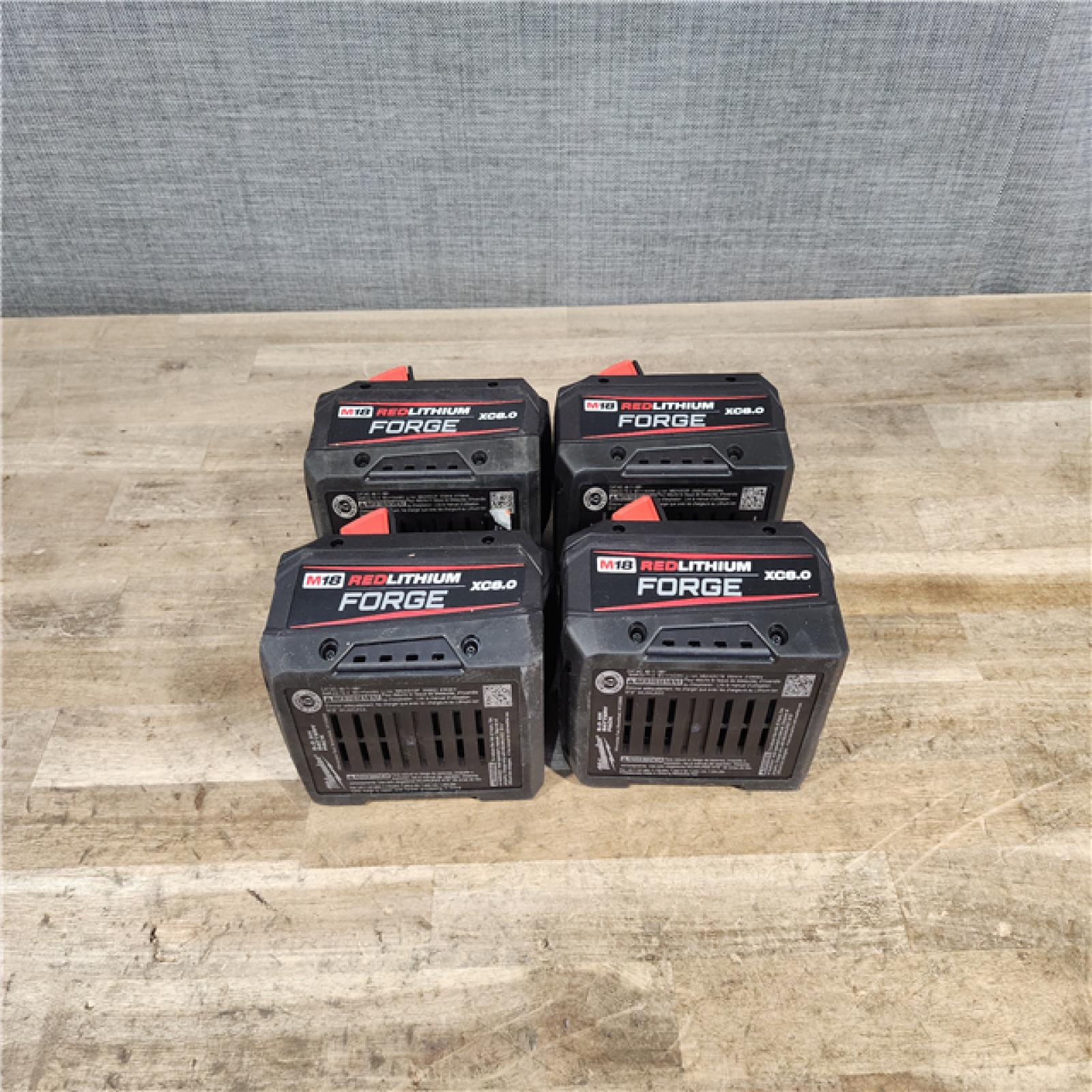 HOUSTON LOCATION - AS-IS MILWAUKEE FORGE BATTERY PACK QTY - 4