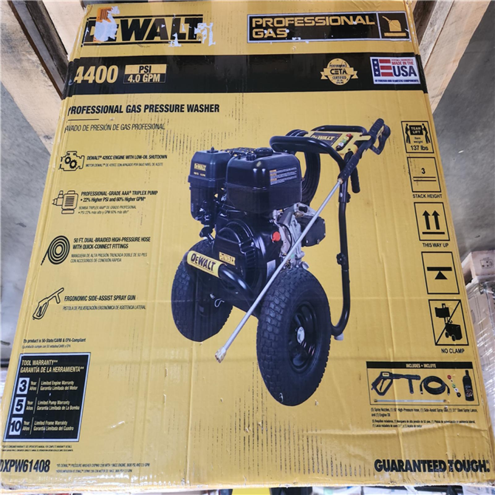 Phoenix LIKE NEW DEWALT 4400 PSI 4.0 GPM Cold Water Gas Pressure Washer