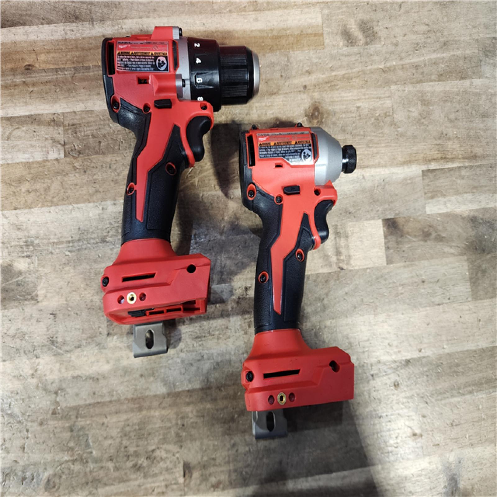 HOUSTON LOCATION - AS-IS Milwaukee M18 18V Lithium-Ion Brushless Cordless Compact Drill/Impact Combo Kit (2-Tool) W/(2) 2.0 Ah Batteries  Charger & Bag
