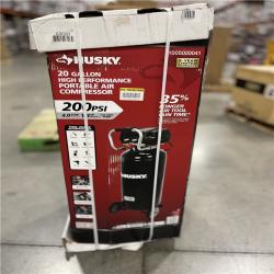 NEW! - Husky 20 Gal. 200 PSI Oil Free Portable Vertical Electric Air Compressor