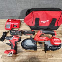 Houston Location AS-IS Milwaukee Drill and Electric Saw and Batteries QTY/2 with Charger