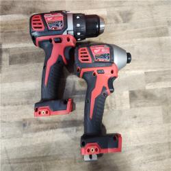 HOUSTON LOCATION - AS-IS Milwaukee 18V Cordless Brushed 2 Tool Drill/Driver and Impact Driver Kit