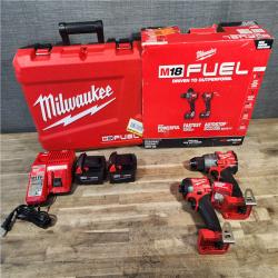 HOUSTON LOCATION - AS-IS MILWAUKEE FUEL 18V Lithium-Ion Brushless Cordless Hammer Drill and Impact Driver Combo Kit