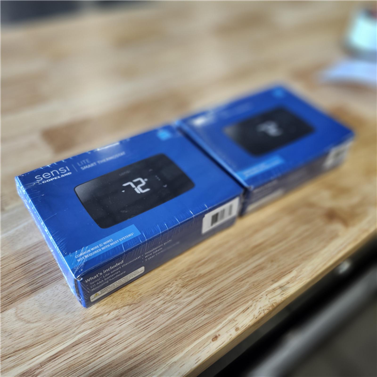 NEW! - Copeland Sensi Lite Wi-Fi 7-Day Programmable Thermostat  Touchscreen Display  Data Privacy  C-Wire Not Required -(2 UNITS)