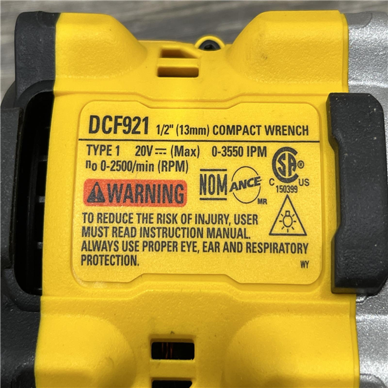 AS-IS DEWALT ATOMIC 20V MAX Cordless Brushless 1/2 in. Variable Speed Impact Wrench (Tool Only)