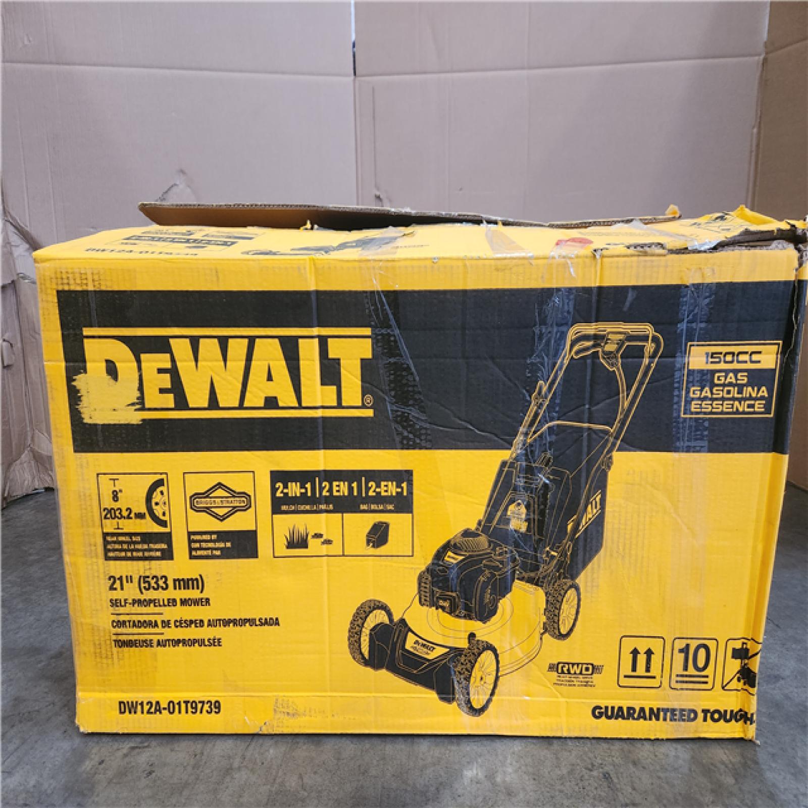 Phoenix DEWALT 21 in. 150cc Briggs and Stratton 625ex Engine Rear Wheel Drive 2-in-1 Gas Self Propelled Walk Behind Lawn Mower