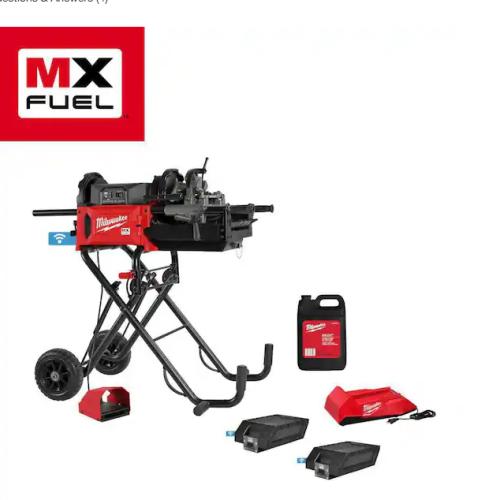 DALLAS LOCATION - Milwaukee MX FUEL Lithium-Ion Cordless 1/2 in. to 2in. Pipe Threading Machine w/(2) Batteries and Charger