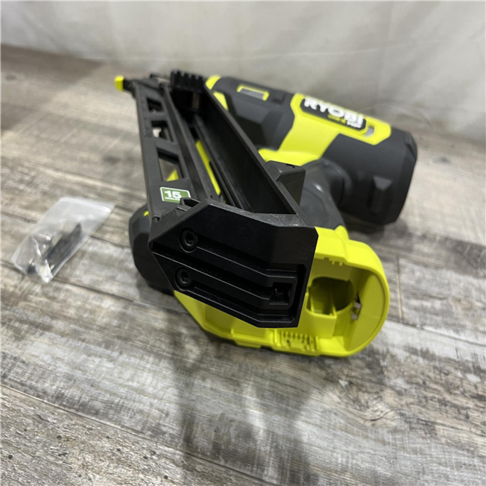 AS-IS RYOBI ONE+ HP 18V Brushless Cordless 15-Gauge 34° Angled Finish Nailer (Tool Only)
