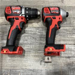 AS-IS Milwaukee 18V Lithium-Ion Cordless Drill Driver/Impact Driver Combo Kit