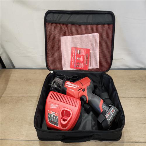 AS-IS- Milwaukee M12 FUEL 12-Volt Lithium-Ion Brushless Cordless HACKZALL Reciprocating Saw Kit W/ Free M12 2.0Ah Compact Battery
