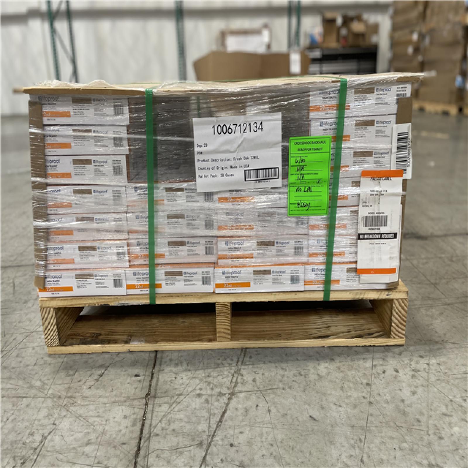 DALLAS LOCATION- LIFEPROOF Fresh Oak 22 MIL x 8.7 in. W x 48 in. L Click LocK Luxury Vinyl Flooring (22 CASES)