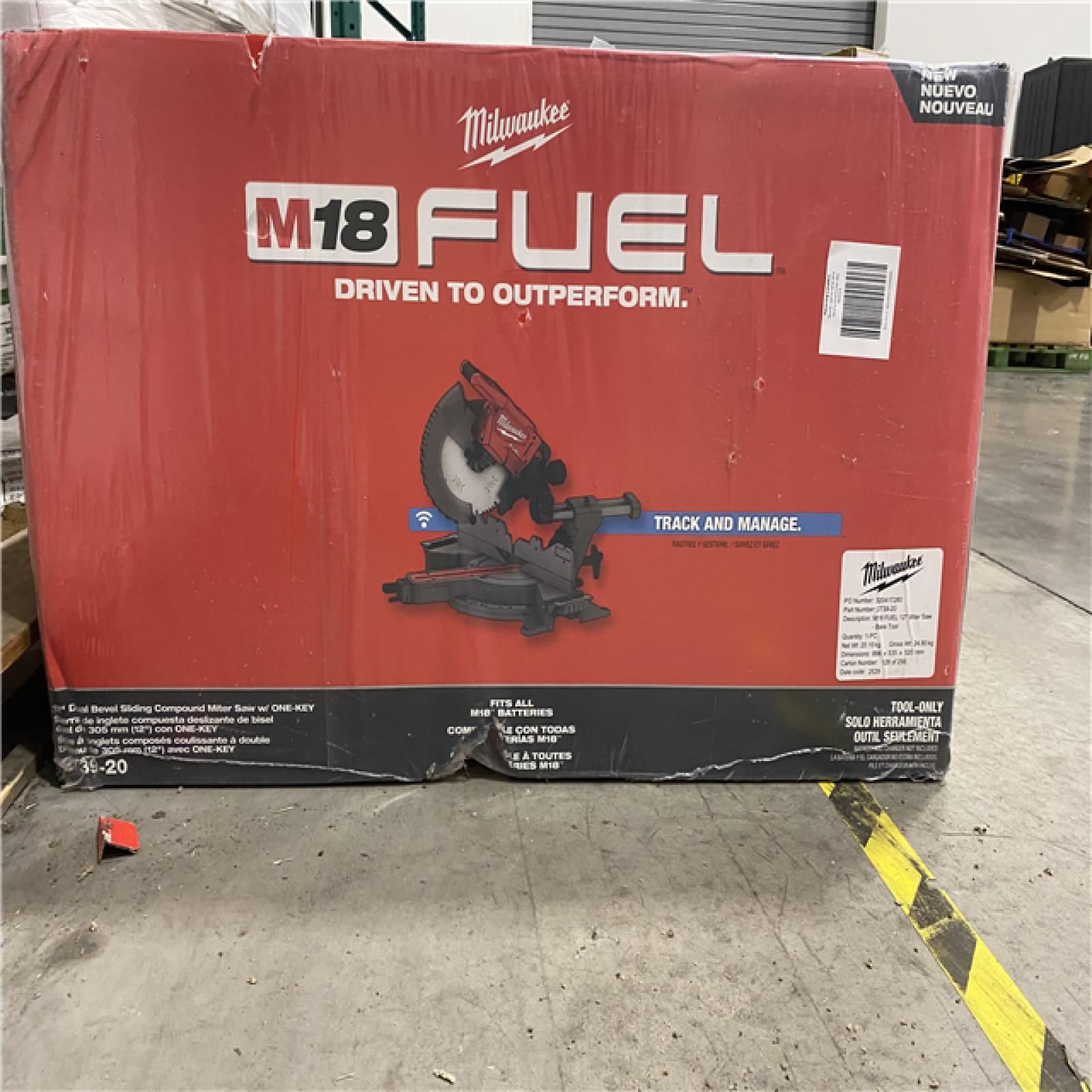 NEW- M18 FUEL 18V Lithium-Ion Brushless Cordless 12 in. Dual Bevel Sliding Compound Miter Saw (Tool-Only)
