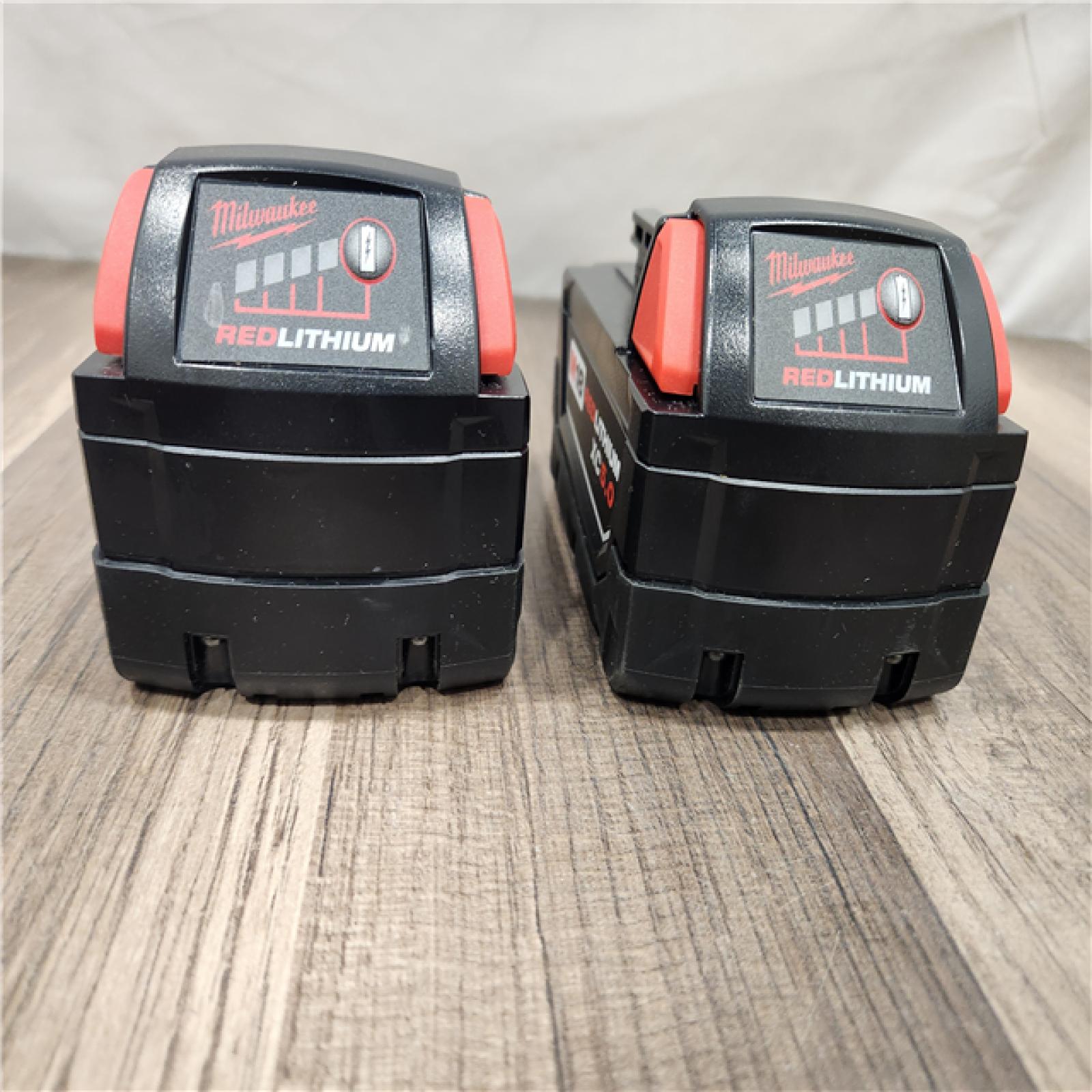 AS-IS Milwaukee M18 18-Volt Lithium-Ion XC Extended Capacity 5.0 Ah Battery Pack (2-Pack)