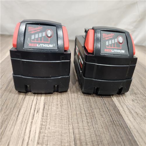 AS-IS Milwaukee M18 18-Volt Lithium-Ion XC Extended Capacity 5.0 Ah Battery Pack (2-Pack)