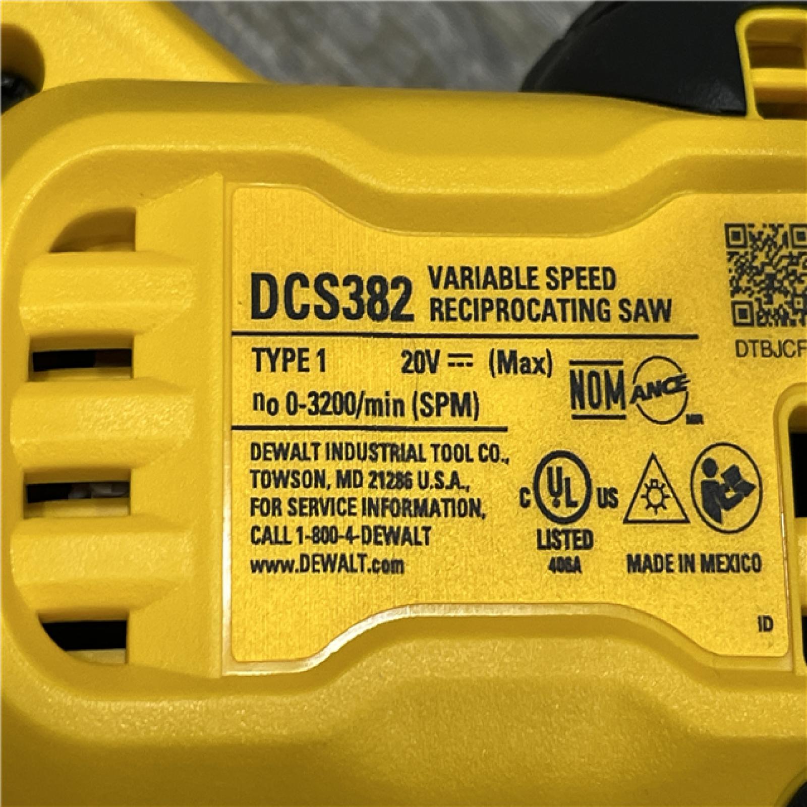 AS-IS DEWALT 20V MAX Cordless Brushless Reciprocating Saw (Tool Only)