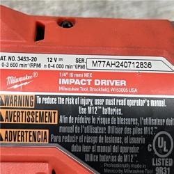 AS-IS Milwaukee FUEL 12V Lithium-Ion Brushless Cordless 1/4 in. Hex Impact Driver (Tool-Only)