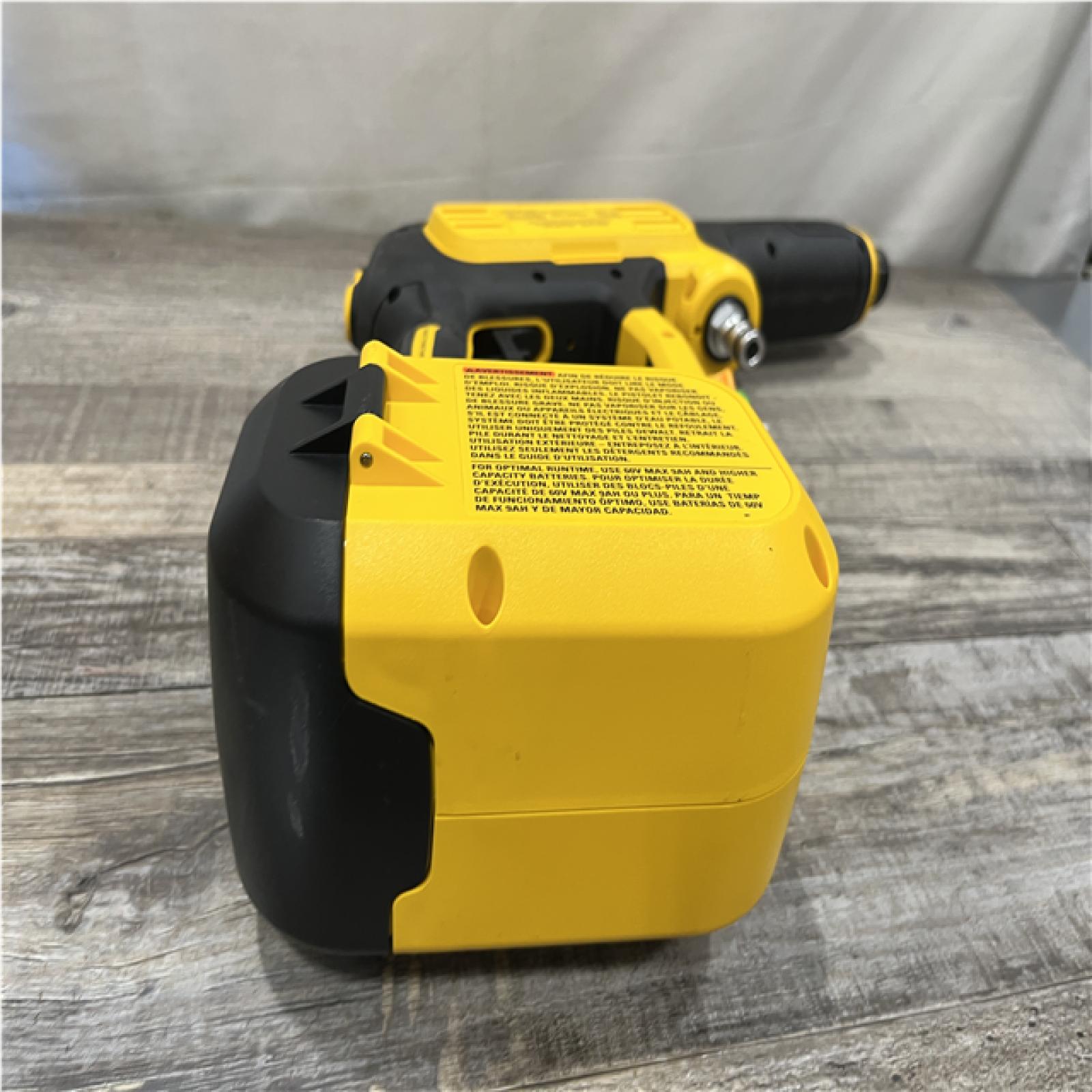 AS-IS DEWALT FLEXVOLT 60V MAX 1000 PSI 1.0 GPM Cold Water Cordless Power Cleaner (Tool Only)