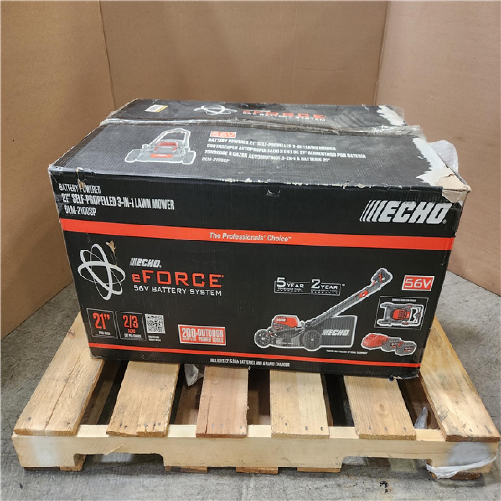 Phoenix LIKE NEW  ECHO 56V 21 in. Cordless Battery 3-in-1 Walk Behind Self-Propelled Lawn Mower w/ (2) 5Ah Batteries (NO CHARGER)